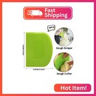 Surdoca Dough Scraper Bench Scraper - 3p 4 7x3 7  Plastic Flexible Bowl Scraper 