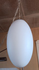 Rare Vintage Mid Century Modern Hanging Egg Lamp Swag Lamp Huge Glass Globe