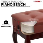 5 Core Piano Bench 3  Padded Cushioned Stool Wooden Heavy Duty Musician Chair