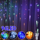 Christmas Led Icicle Falling Rain Curtain Fairy String Lights Outdoor Xmas Party