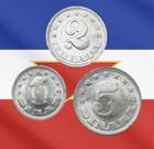 Lot Of 3 Yugoslavia 1  2   5 Dinara - 1953 - Au unc - Combined Ship