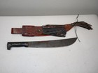 Vintage 14    Legitimus Collins Co  Guatemala Machete W panama Leather Sheath