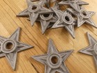 24 Cast Iron Stars Washer Texas Lone Star Ranch 4 1 8  Large Primitive Raw Craft