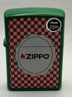 2026 Zippo Checkered Frame Green Matte Zippo Lighter New 47518