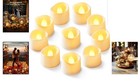 Battery Operated 12-pack Led Tea Lights     Flickering Glow For Weddings   Parties