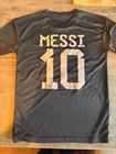 Argentina Messi  10 Soccer Jersey Shirt Youth Size 12 Black Afa Futbol Shirt