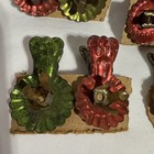 Lot Of 12 Antique Colored Metal  Clip On Christmas Tree Candle Holders Germany