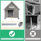 Petscosset 30  L Outdoor Dog House With Window  Asphalt Roof   Raised Feet  Gray