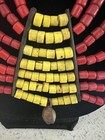 Must See Extremely Rare Naga Konyak Necklace Trade Tribe Beads  Red  Yellow