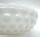 Vintage Anchor Hocking Fire King White Milk Glass Bubble Bowl Serving Dish 