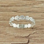 Thanksgiving Gift For Women Solid Metal 925 Silver Flower Full Eternity Toe Ring
