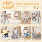 Kinder King 6-in-1 Convertible Baby High Chair Booster Seat Kids Table Stool