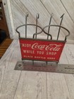 Coca-cola While You Shop Two Bottle Shopping Cart Carrier Holder 1950s 