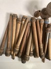 Wood Spools Bobbins Wooden Industrial 3 -8 75  Vintage Quills Mix Lot-30 