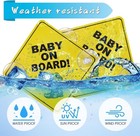 Baby On Board Car Warning Signs  2 Pcs 5 x5  Safety Car Sign Wi Color  Style-c