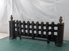 Vintage Cast Iron Fire Front Fret Grate Decorative Brass Detail Castle 19  