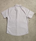 Rvca Men s Slim Fit S Pink white blue Check Ss Button-down Shirt Pocket
