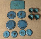 Vintage 1939 Walt Disney Productions Ohio Art Donald Duck Tin Tray  Cups  Plates