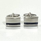 Gray Fiber Optic Stone Cufflinks Men Daily Wear Cuff Link With Box