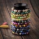 8mm Handmade Natural Gemstone Colorful Round Beads Stretch Bracelets Bangle Gift
