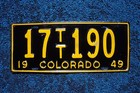 1949 Colorado License Plate