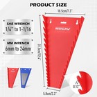 2-pack Magnetic Wrench Organizer  32-slot Premium Wrench Rack Holder Tool Trays