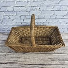Vintage Woven Splint Gathering Basket
