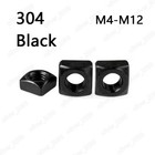 Black 304 Stainless Steel Square Nuts Din557 M4 M5 M6 M8 M10 M12