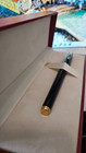 Excellent S t  Dupont Olympio Fountain Black gold Pen Paris   Box   Paperwork