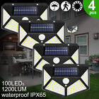Solar Power 100 Led Light Pir Motion Sensor Outdoor Security Lamp Wall Garden Us