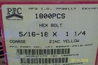  lot Of 25  5 16 - 18 X 1-1 4 Hex Bolt Course Zinc Yellow Pfc 00024-2518-022