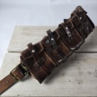 Ww Swedish Leather Military M-10 Mauser 5 Pouch Ammo Belt Bandolier Named 1914