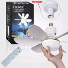 Large Ceiling Fan E27 Socket Fan 40w With Dimmable Led Light Remote Controller