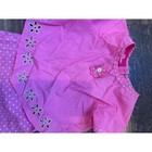 Kids Headquarters Pink Polka Dot Floral Cutout 2 Piece Outfit Set Size 5