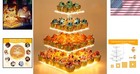 Acrylic 4-tier Cupcake Tower Display With Led Lights - Perfect For Events