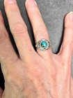 Turquoise Poison Ring  Vintage Style  Openable Ring  Sterling Silver 925