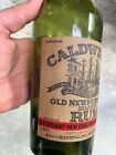Antique Applied Top Caldwell s W Label Rum Bottle Newburyport Massachusetts