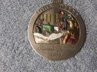 1999 John Deere Pewter Christmas Ornament   Black Cloth Bag