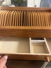 Wood 31 Days Dated Monthly Desktop Bill Lettter Mail Organizer W Drawer Natural