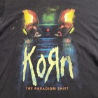 Korn The Paradigm Shift 2014 Tour Black Short Sleeve Concert Shirt Size Medium 