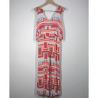 Mister Zimi Clover Jumpsuit Party Print Sleeveless Wide Leg Size 6 Preowned