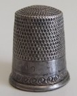Vintage Thomas Brogan Sterling Silver Thimble Size 10  Usa C 1925   doris Monogram