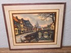 Six Antique Miniature Prints On Wood  sizes Shown In Photos 