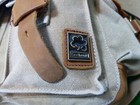 Vtg  Sechunk Military Leather Canvas Laptop Bag Messenger Bags 13x12x4 W Strap