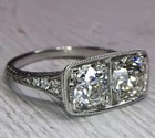 2 00ct Round Cut Real Moissanite Custom Men s Wedding Ring 14k White Gold Plated