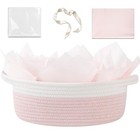  Gift Basket Empty With Handle  12 x 8 x 5  Small Woven Basket With Gift Bag  