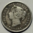          1894 Canada 5 Cents Silver Coin  Queen Victoria     Circulated     Scarce     