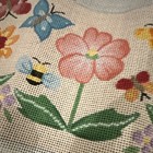 Canvas Works Needlepoint Lampshade Canvas Panel With Bees  Butterflies   Ladybug