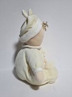 Vtg Russ Berrie Ariel Pastel Yellow Plush Baby Doll Bunny Heart Brown Yarn Hair