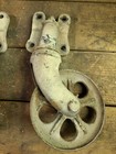 Antique Vintage Cast Iron Factory Industrial Caster Railroad Cart Wheels Swivel